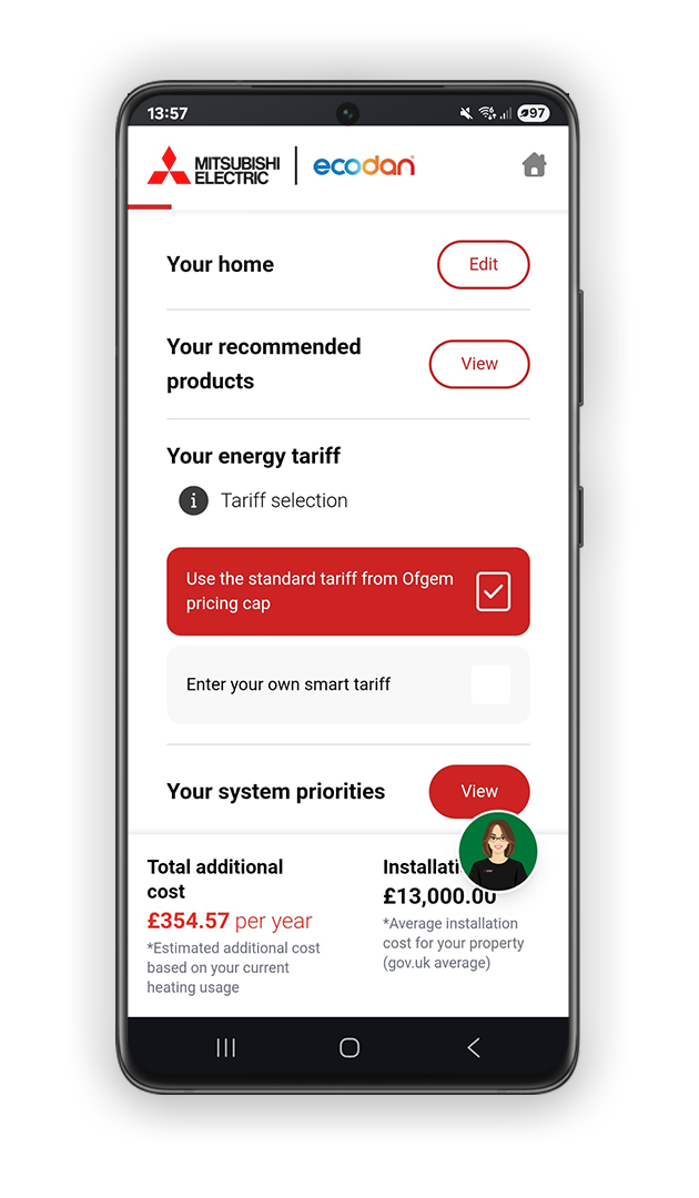 Find My Ecodan - product recommendation